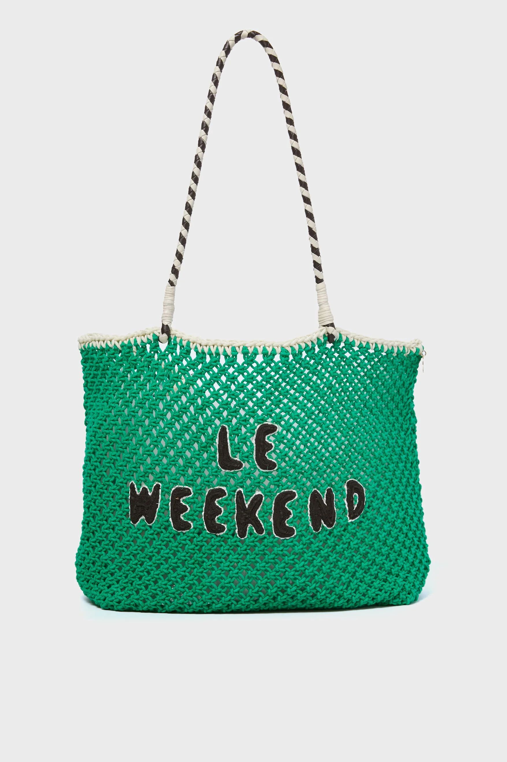 Green Crochet Le Weekend Lete Tote | Tuckernuck (US)