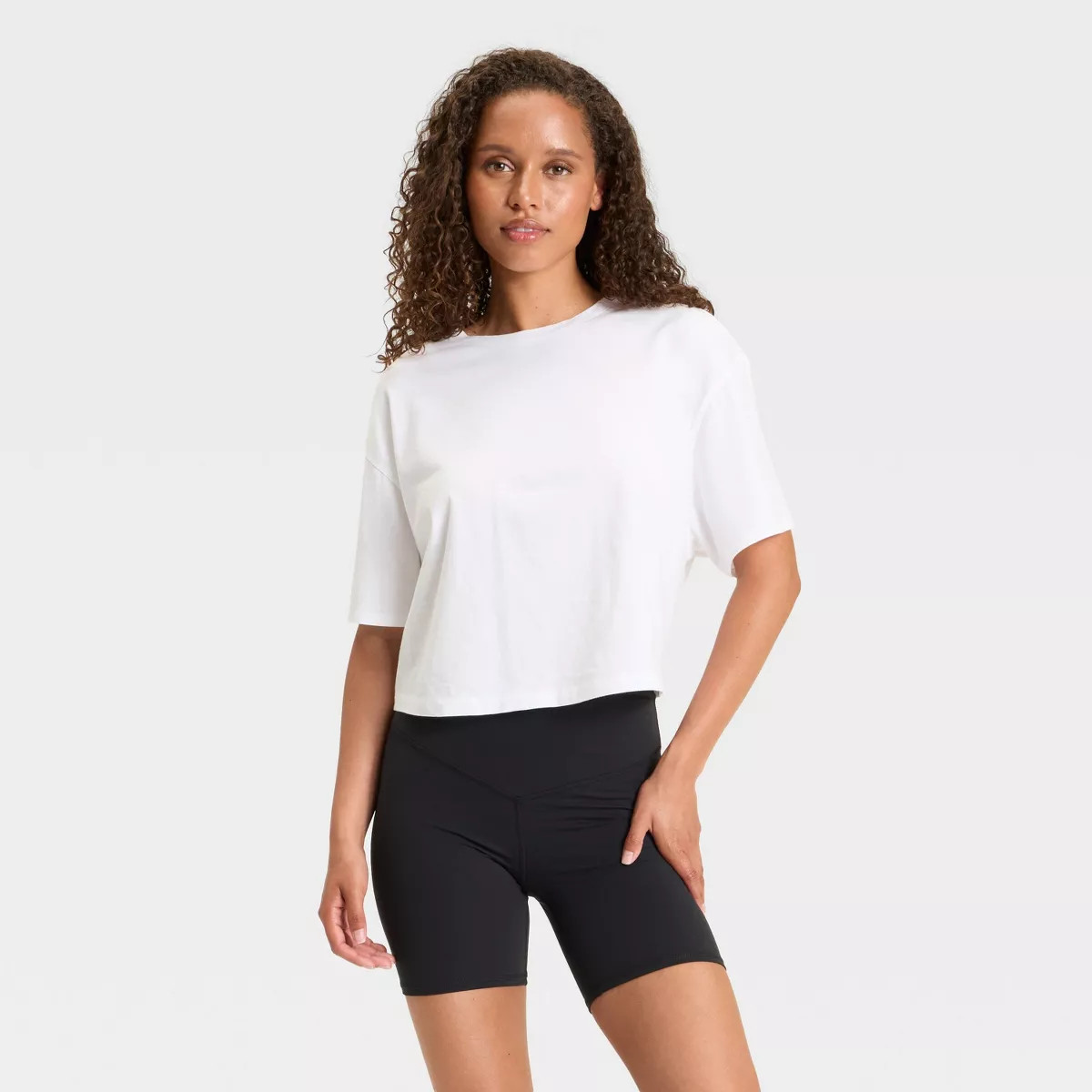 Women's Boxy Cropped Short Sleeve Top - JoyLab™ | Target