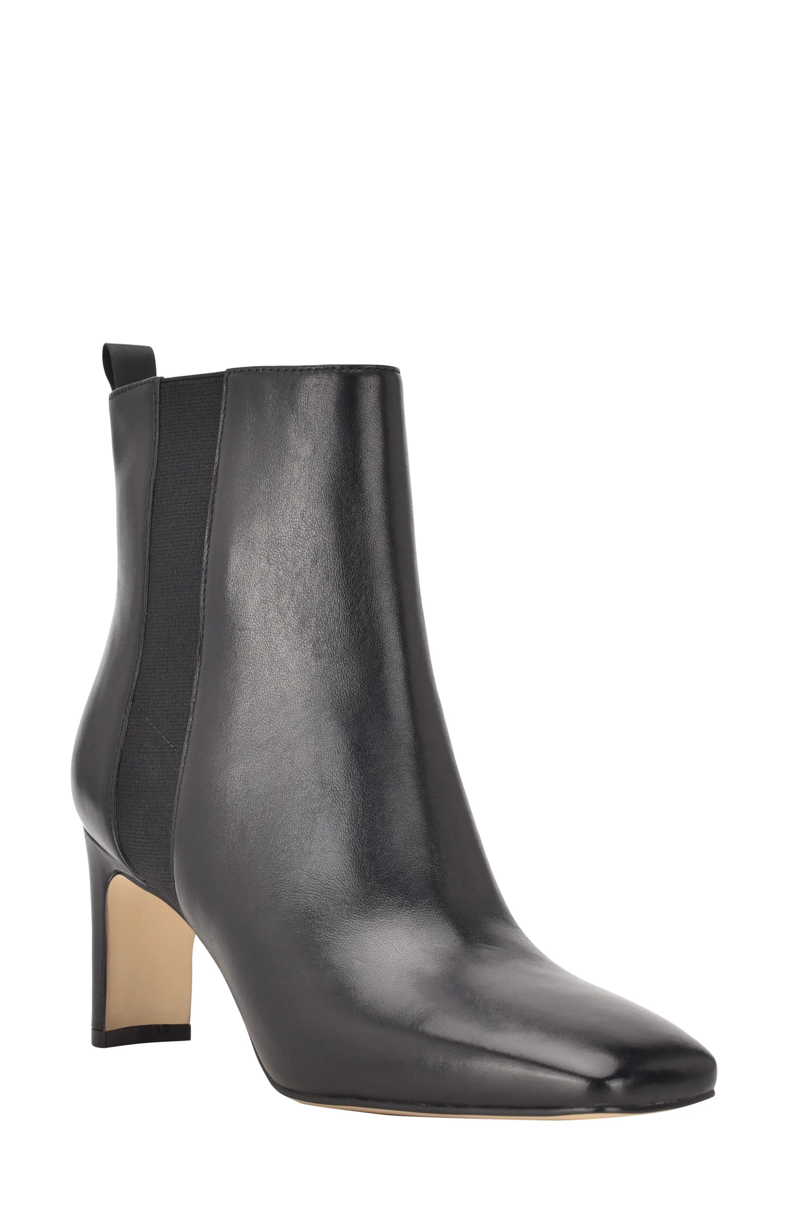Calvin Klein Cassia Square Toe Boot in Black at Nordstrom, Size 8 | Nordstrom