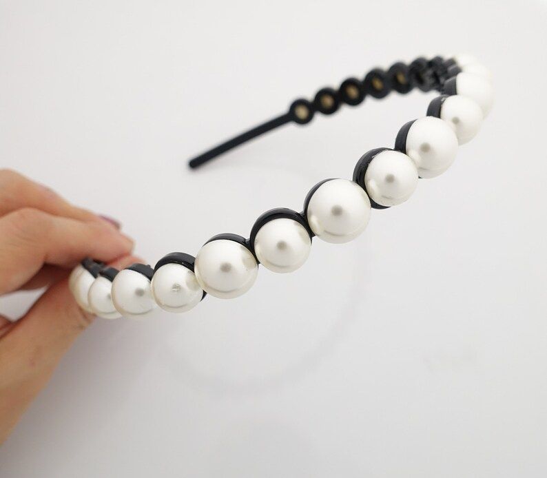 pearl decorated headband woman hair accessory | Etsy (US)
