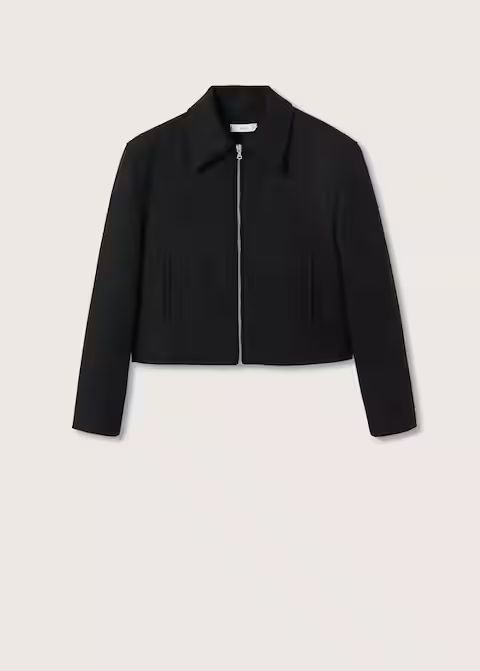 Cropped wool jacket | MANGO (NL)