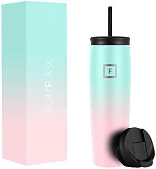 IRON °FLASK Nomad Tumbler - 28 Oz, 2 Lids (Straw/Flip), Vacuum Insulated Stainless Steel Bottle,... | Amazon (US)