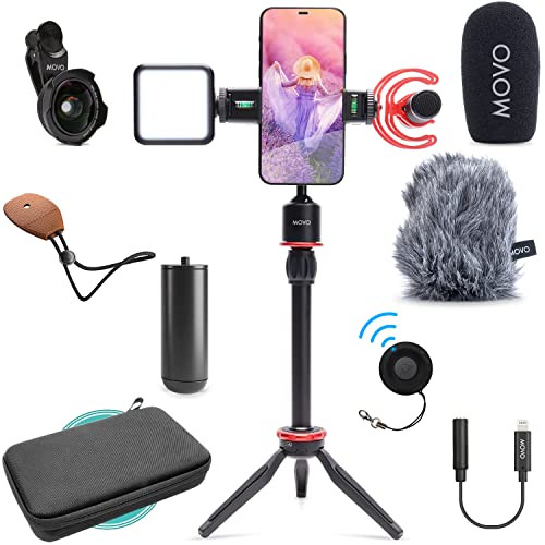 Movo iVlog1 Vlogging Kit for iPhone - Lightning Compatible YouTube Starter Kit - with Shotgun Mic... | Amazon (US)