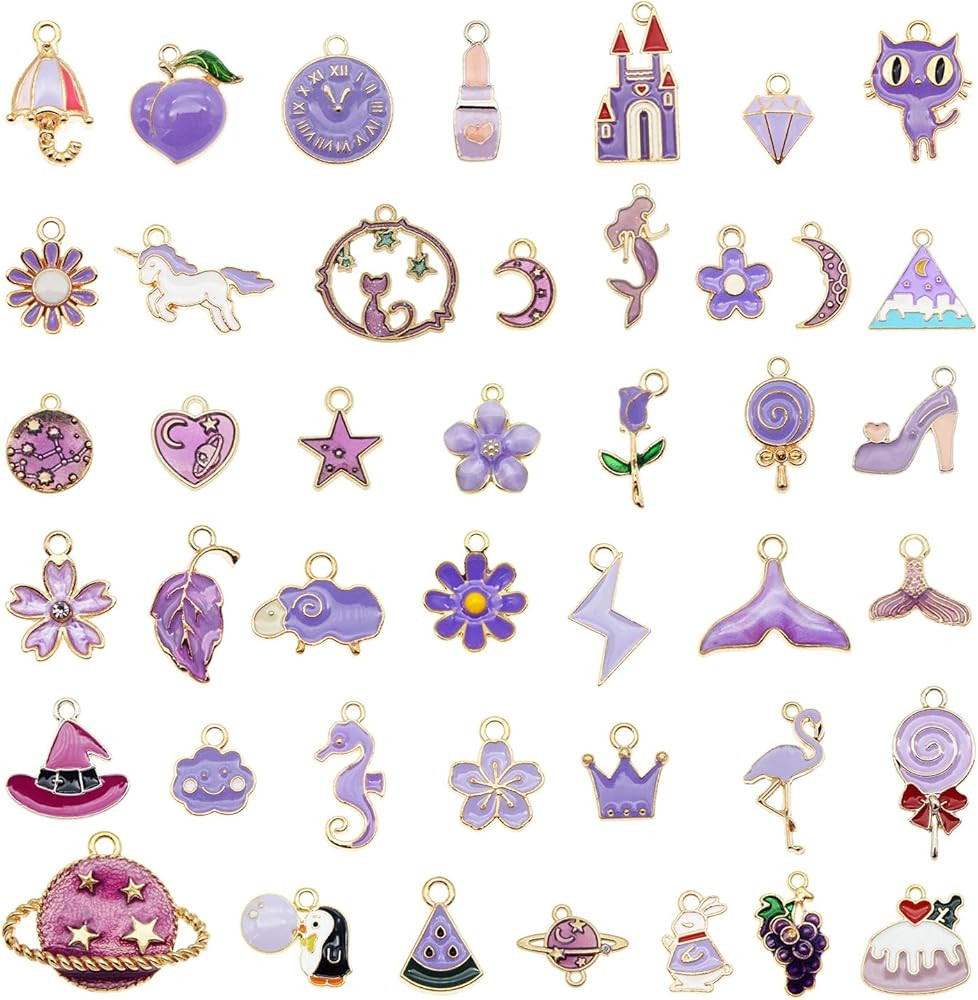 30pcs Mixed Enamel Charms Pendants for Jewelry Making Bulk lot Necklace Earrings Bracelet Craft F... | Amazon (US)
