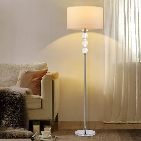 Floor Lamp for Living Room Tree Floor Lamp with 3 Hanging Bubble Glass Shade & ST58 Edison LED Bulbs | Walmart (US)