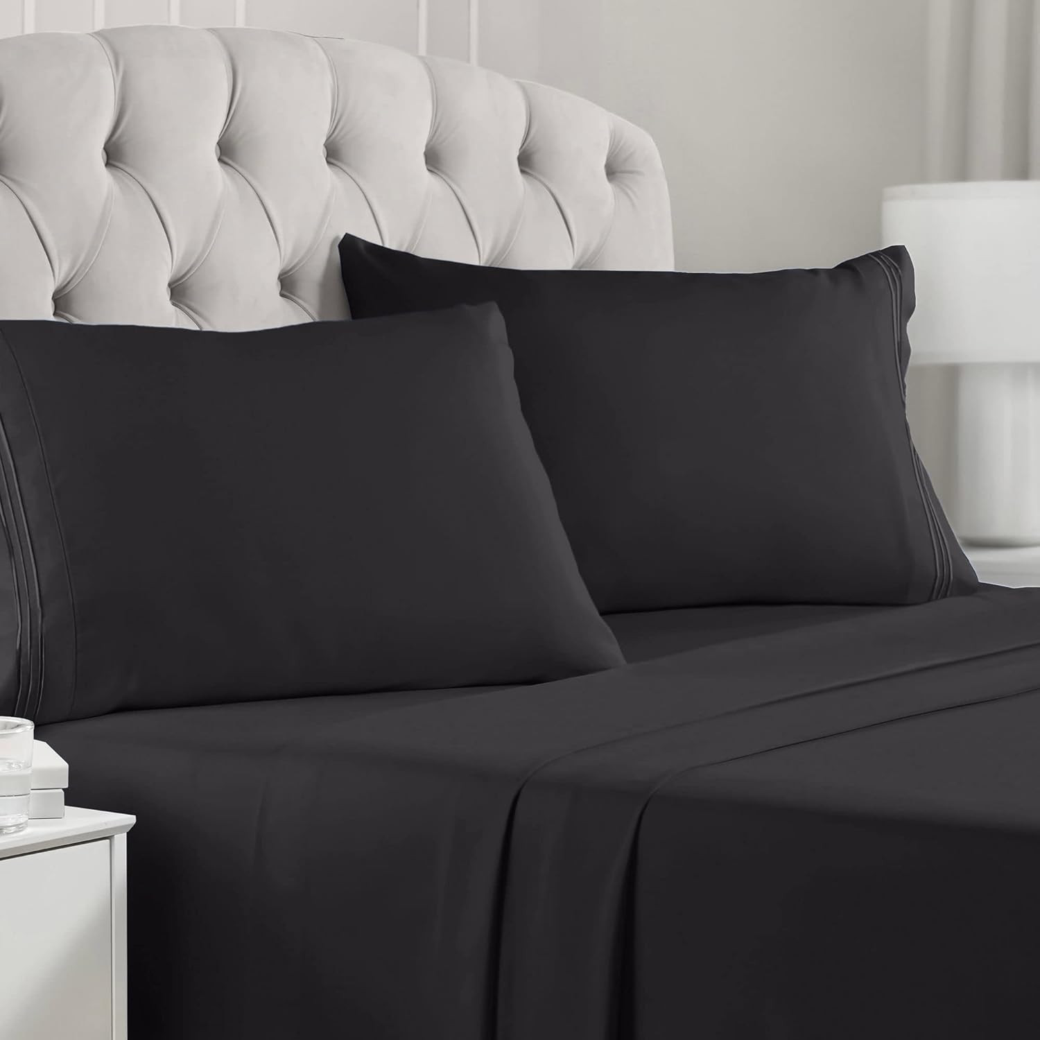 Mellanni Full Size Sheet Set - 4 Piece Iconic Collection Bedding Sheets & Pillowcases - Luxury, E... | Amazon (US)