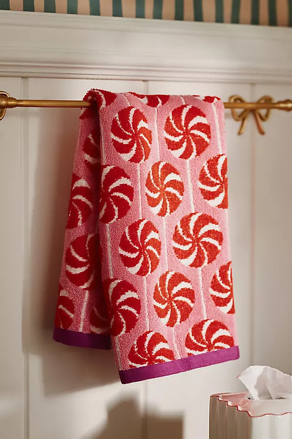 Holiday Printed Cotton Hand Towel | Anthropologie (US)