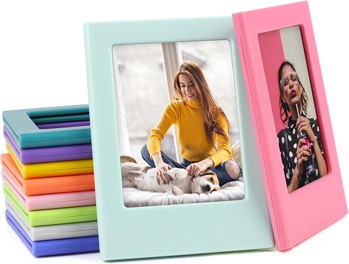 Magnetic Photo Frames for Instax Mini 2.5“x3.5” – 10-Pack Colorful Polaroid Frames, Strong ... | Amazon (US)
