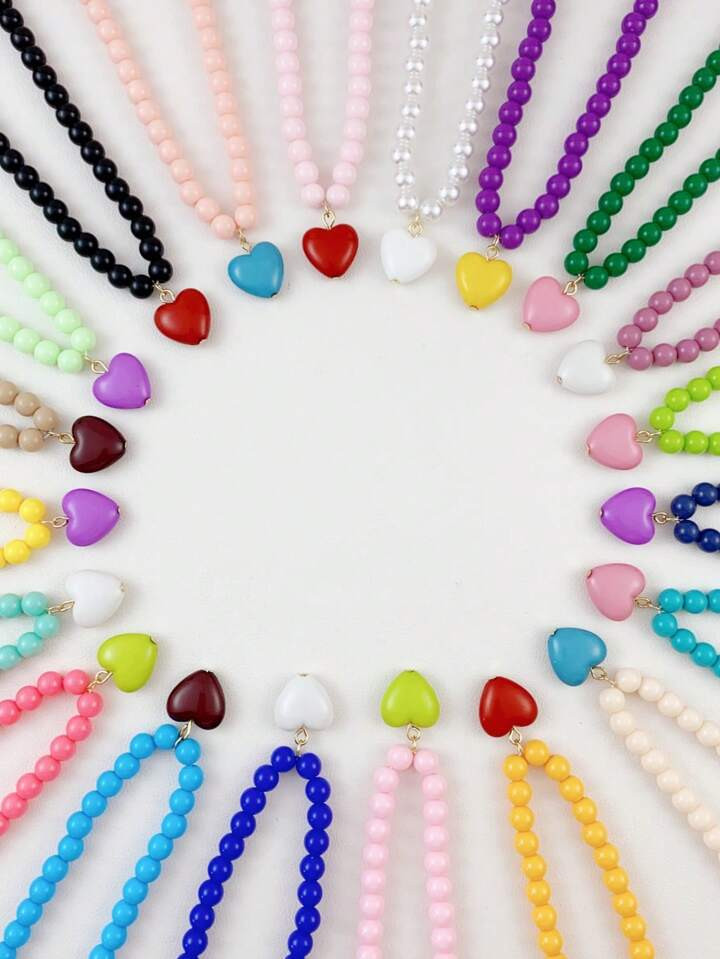 Gekleurde Ketting Met Hartje | SHEIN