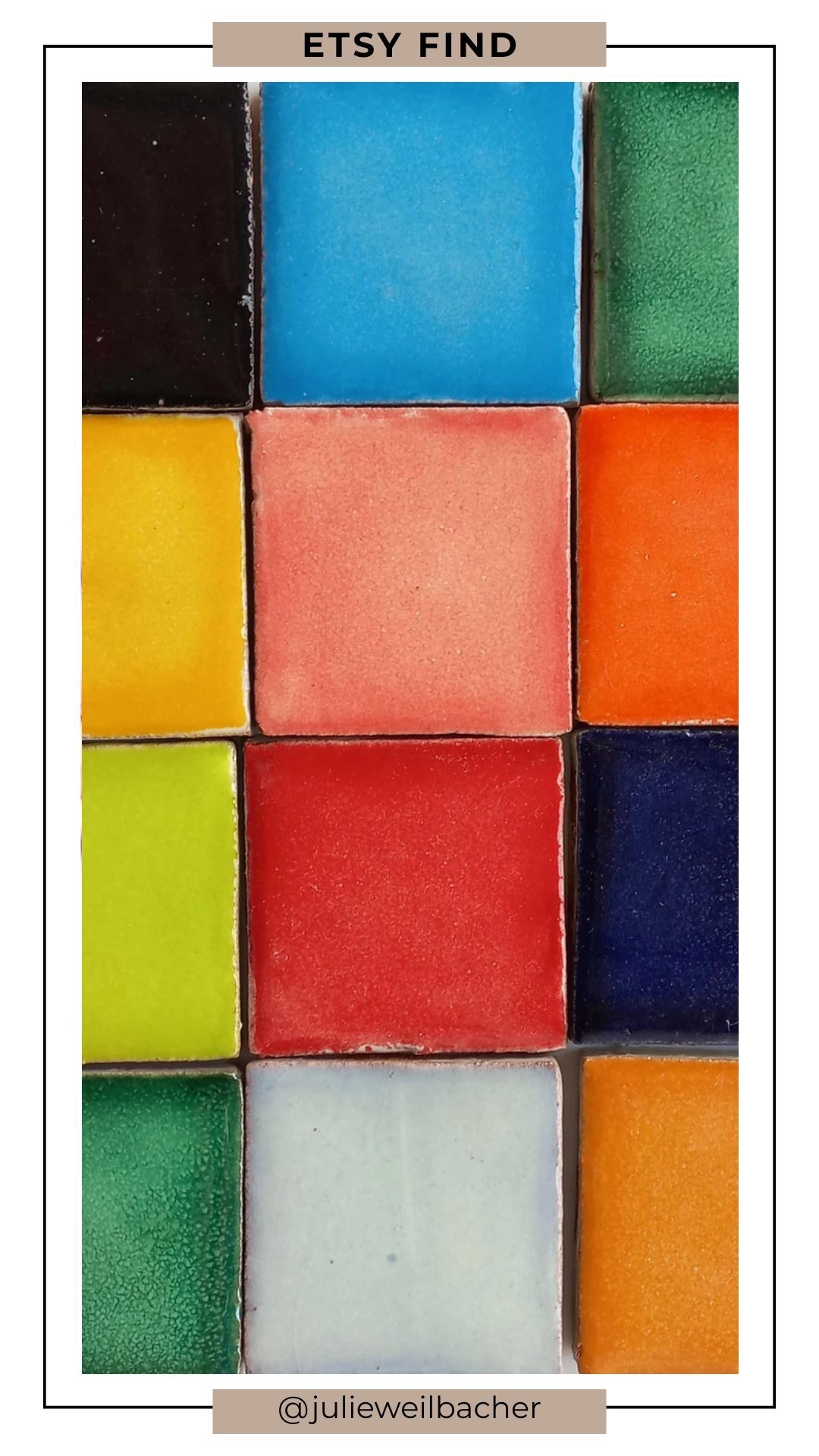 These colorful Talavera-style tiles are bursting with personality. 🌈 Traditionally associated with Mexican pottery and Spanish colonial design, they’re known for their bold colors and hand-painted charm. Perfect for mosaics, mixed media art, and home projects like backsplashes, tabletops, and frames.

Tip: Talavera tiles can be a bit tricky to cut and shape — I recommend using compound tile nippers for the best results.

For mosaic tips, tutorials, inspiration, and so much more please visit my YouTube channel: YouTube.com/julieweilbacher, and follow @julieweilbacher on Instagram for all things mosaic art.

#talavera #mexicandecor #mosaic #etsy #ceramictile #colorfuldecor #mixedmediaart #diyprojects #backsplash #rainbowaesthetic

#LTKHome