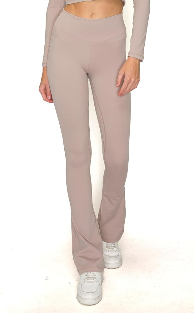 Leggings Depot Women’s Buttery Soft Seamless Knit Flare Leggings | Bell-Bottom Yoga Pants for G... | Amazon (US)