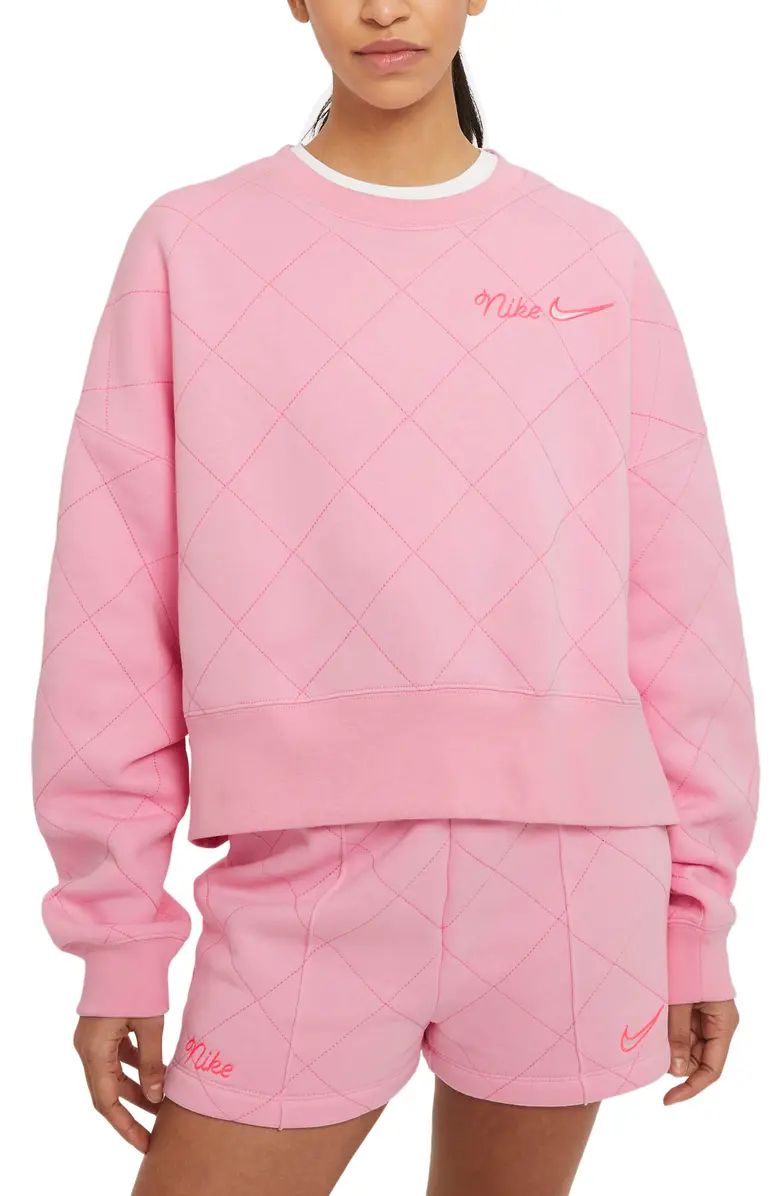 Sportswear Quilted Fleece Sweatshirt | Nordstrom