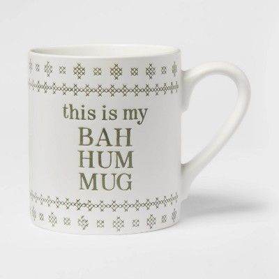 16oz Stoneware This Is My Bah Hum Christmas Mug White  - Threshold™ | Target