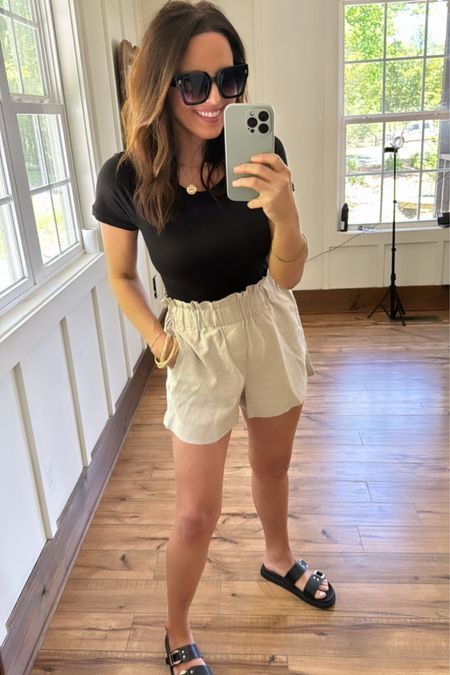 Simple & cute summer outfit inspo! Target linen shorts, Amazon basic top 

#LTKStyleTip #LTKFindsUnder50 #LTKSeasonal