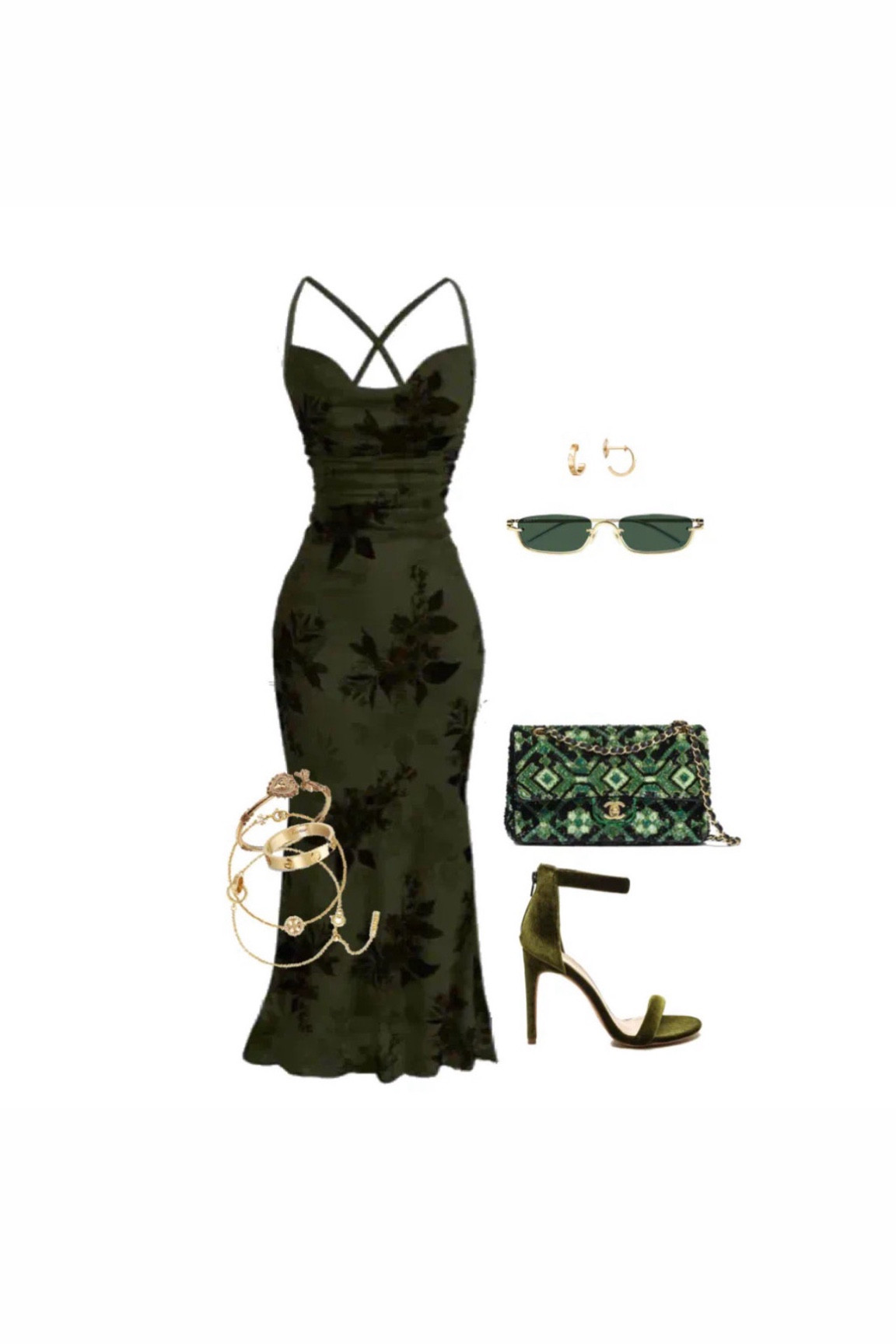 SHEIN dress 
Summertime dress 
Chanel bag 
Green heels 
Stiletto 
Ruffle dress 
Affordable outfits 


#LTKfindsunder100 #LTKfindsunder50