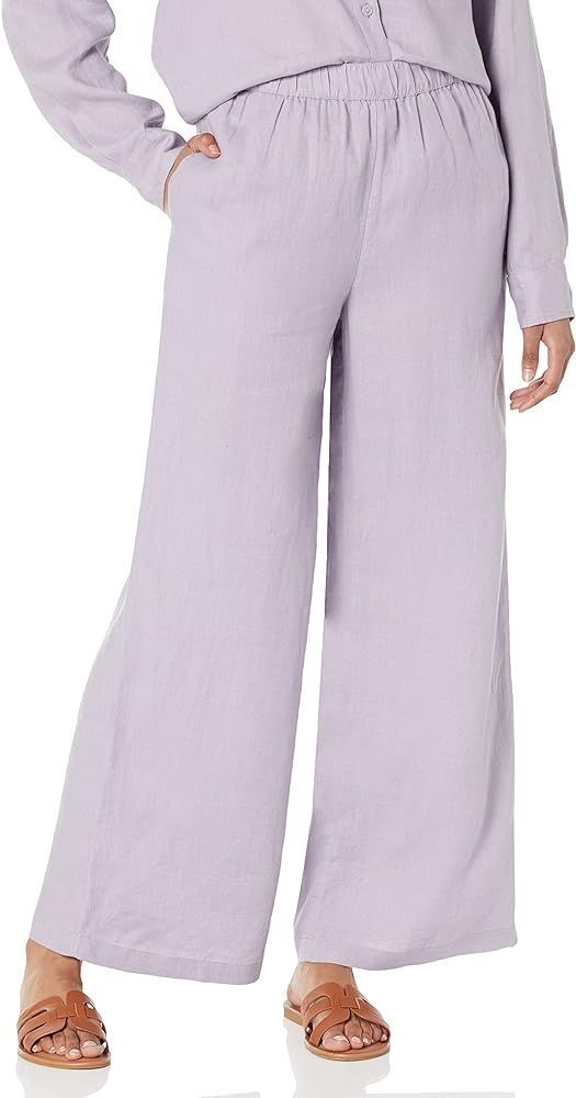 The Drop Women's Finley Relaxed Linen Pull-on Wide Leg Pant | Amazon (US)