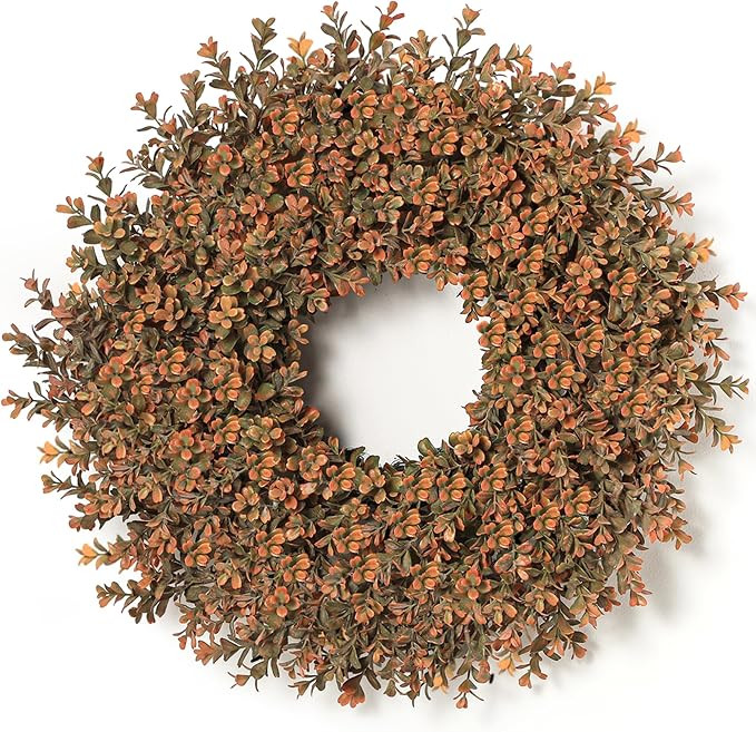 26'' Fall Wreath for Front Door, Artificial Autumn Boxwood Wreath Outdoor | Large Fall Door Wreat... | Amazon (US)