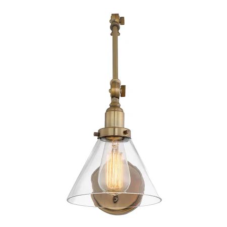 Savoy House 9-9131CP-1-322 Warm Brass Drake Single Light 17" High Wall Sconce with Clear Glass Shade | Build.com, Inc.
