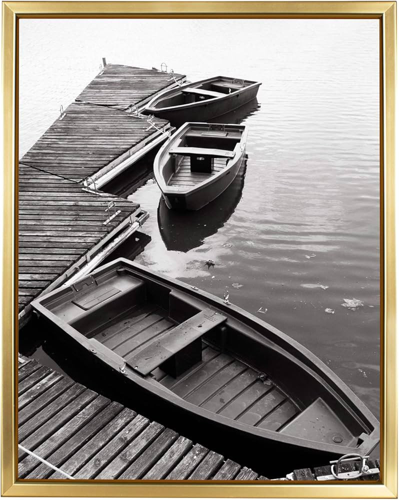 Giverny 11x14 Picture Frames, Gold Photo Frames for Wall Mounting, Simple Design Glossy Finish Fr... | Amazon (US)