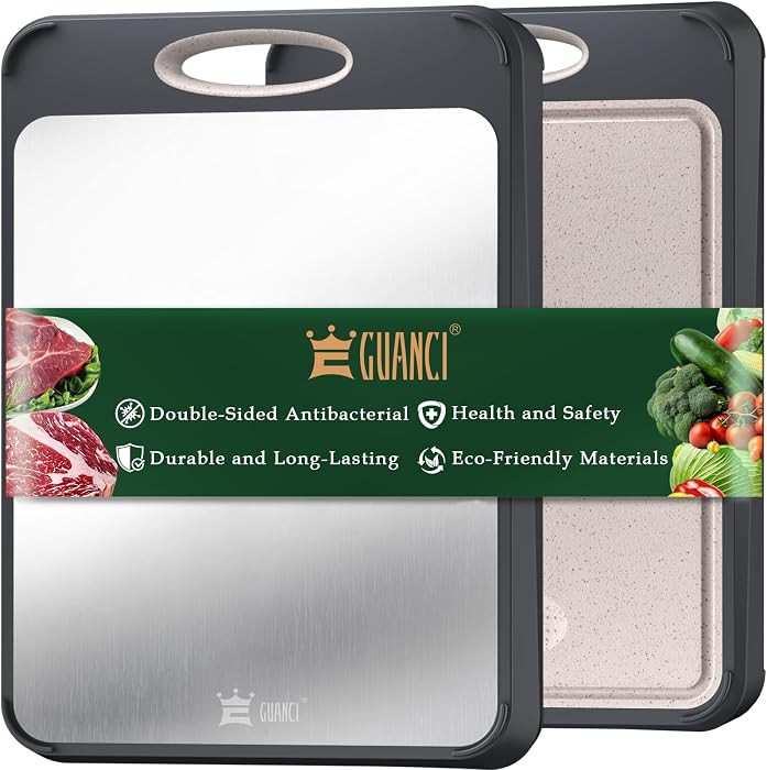 GUANCI Cutting Board for Kitchen Double Sided 304 Stainless Steel Chopping Board Food-Grade Stain... | Amazon (CA)