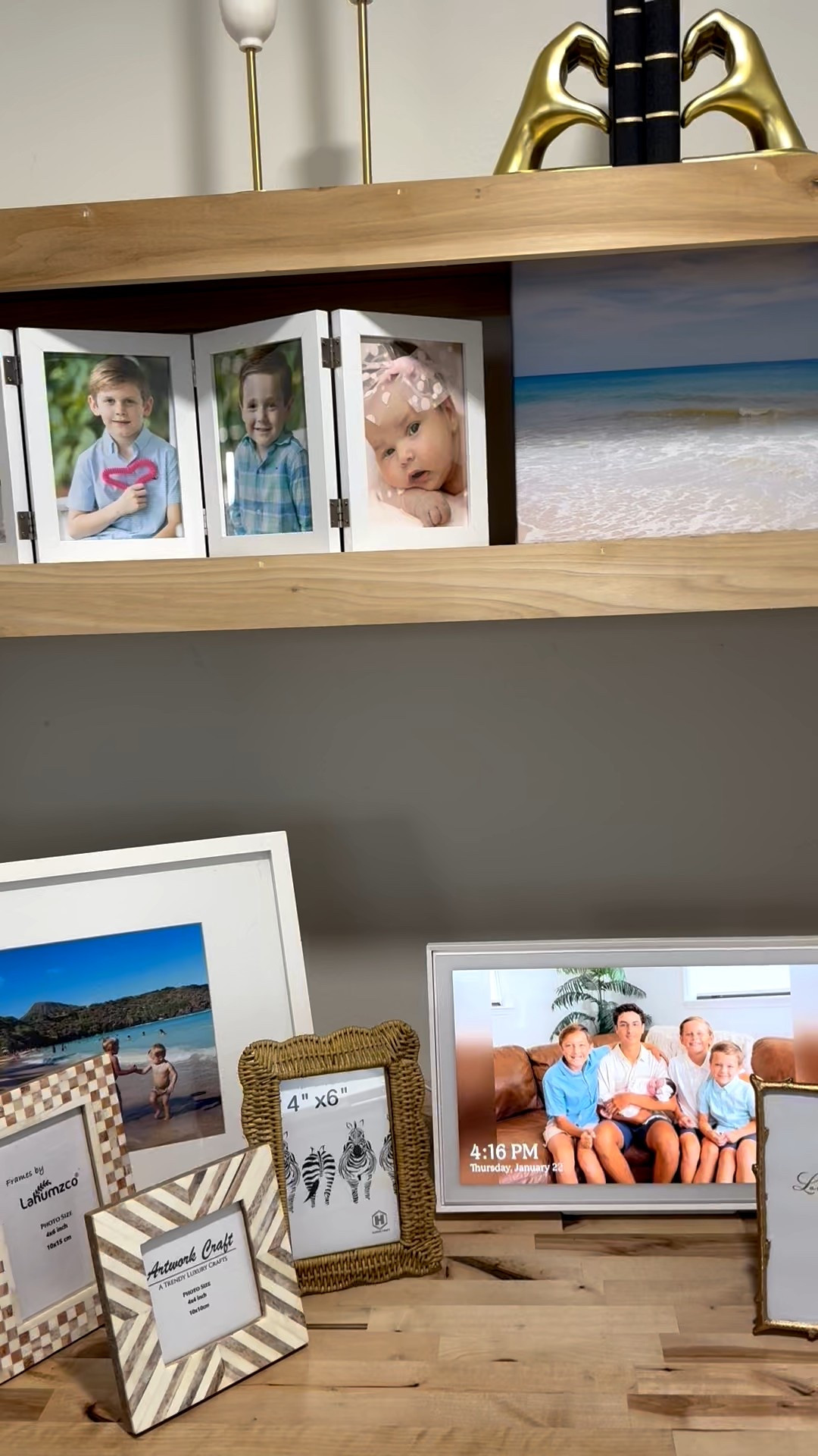 Home decor. Picture frames. Gallery wall. Family photos. Shelf styling. LTKHome

#LTKValentine #LTKmomlife #LTKSaleAlert