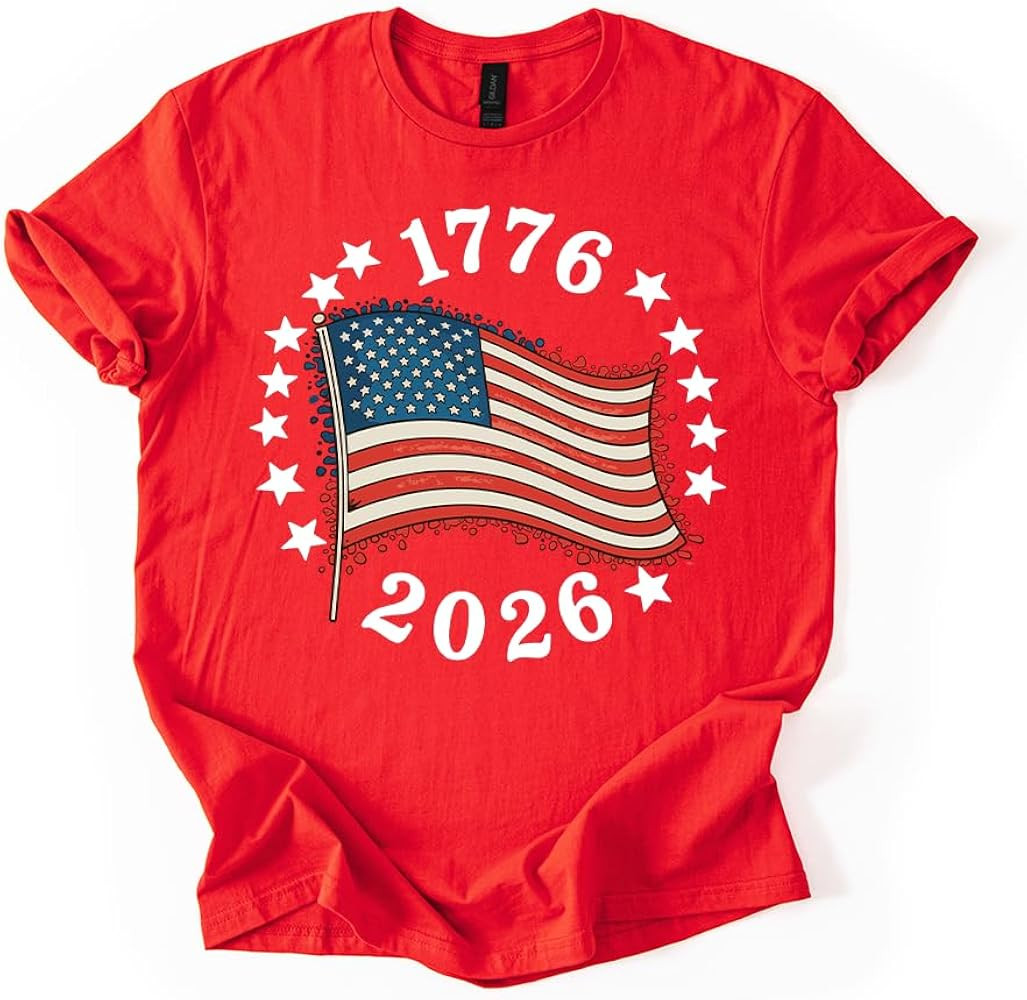 1776-2026 250th Independence Day Tee T-Shirt Shirt Patriotic 4th of July Flag Unisex | Amazon (US)