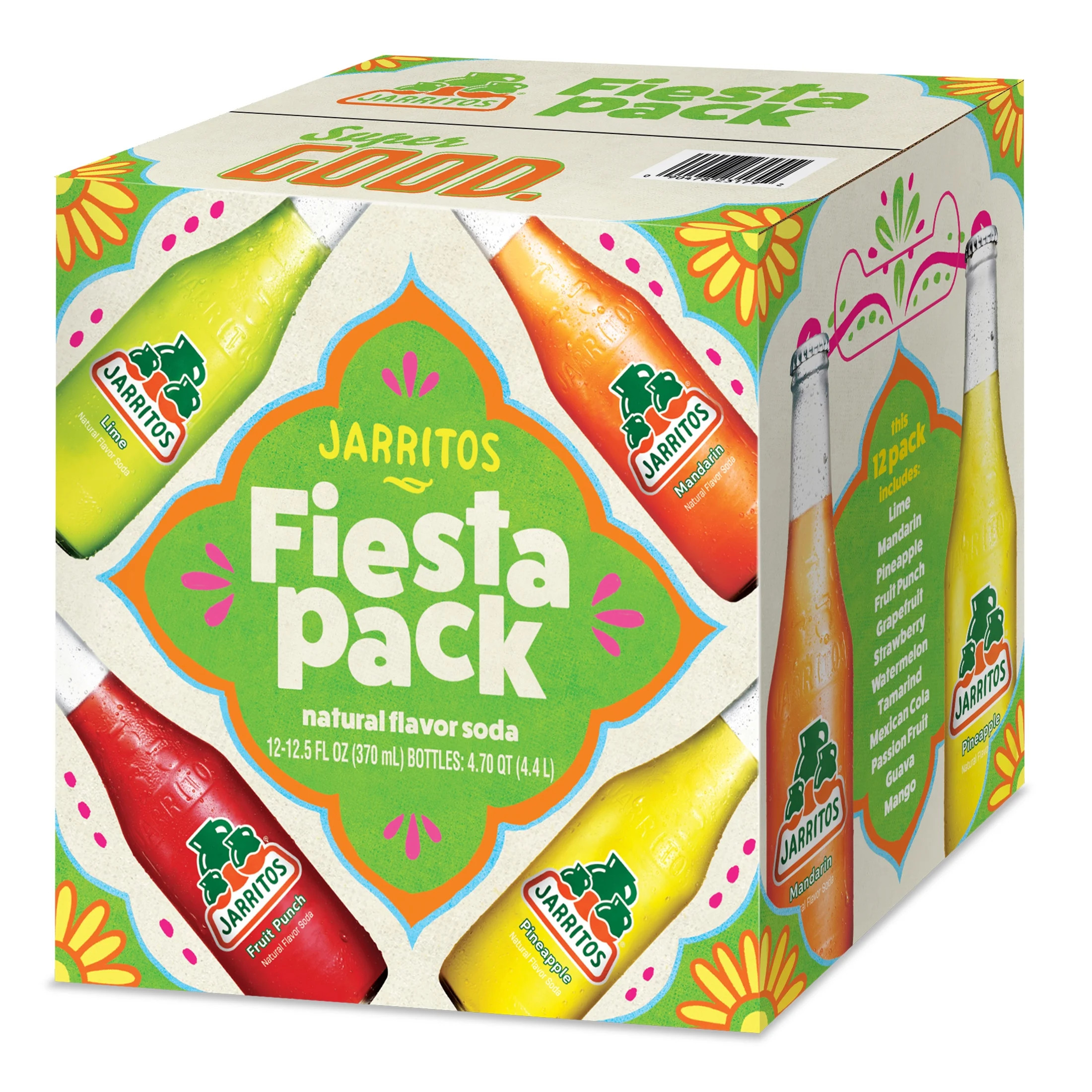 Jarritos Variety Pack Soda, 12.5 fl oz (370 ml) Glass Bottle, 12 Pack | Walmart (US)