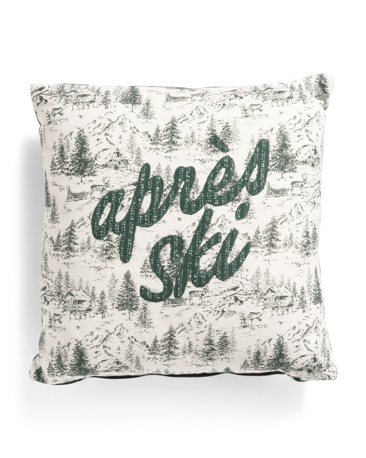 20x20 Apres Ski Toile Pillow | TJ Maxx