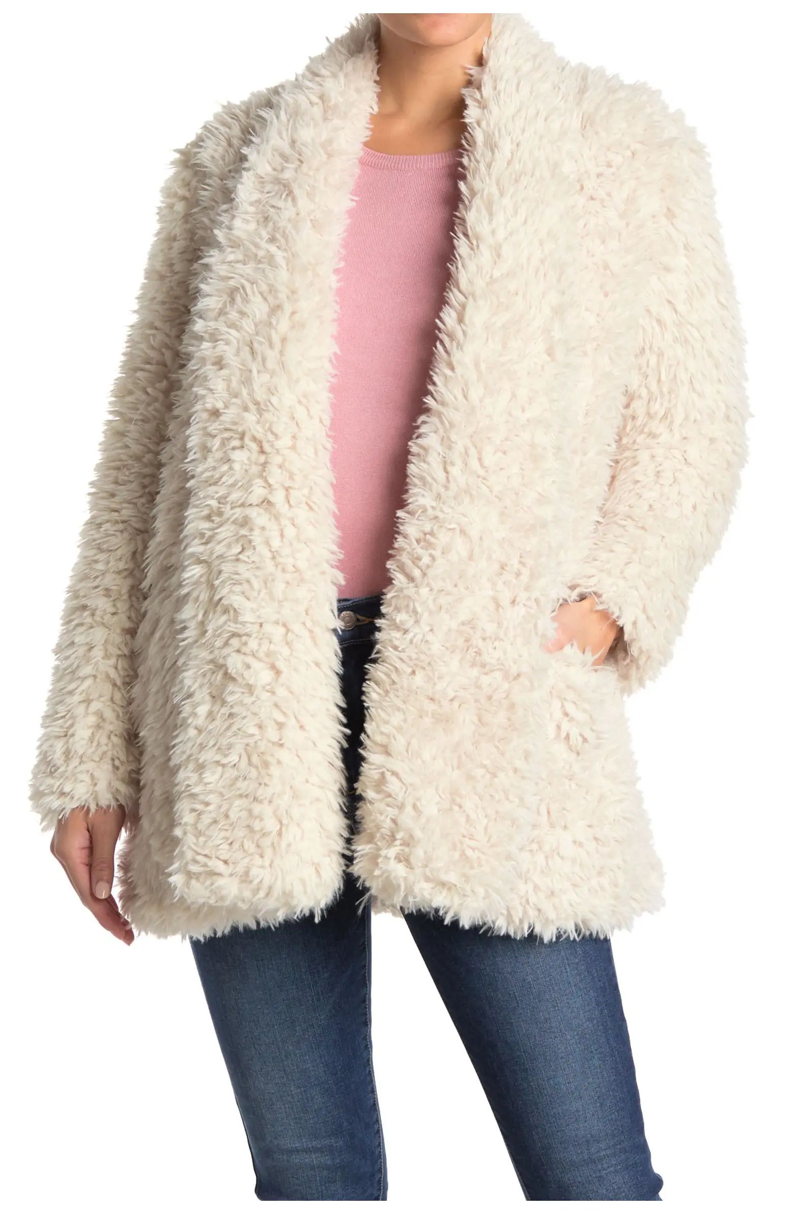 LOVE TOKEN Faux Fur Missy Coat | Nordstromrack | Nordstrom Rack