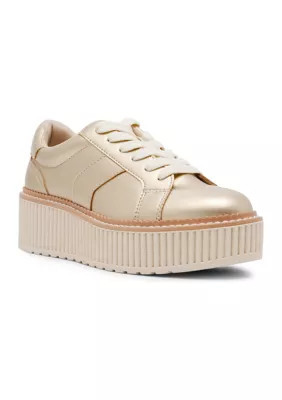 DV Dolce Vita Women's Bubbles Platform Sneakers, Gold, 9.5M | Belk