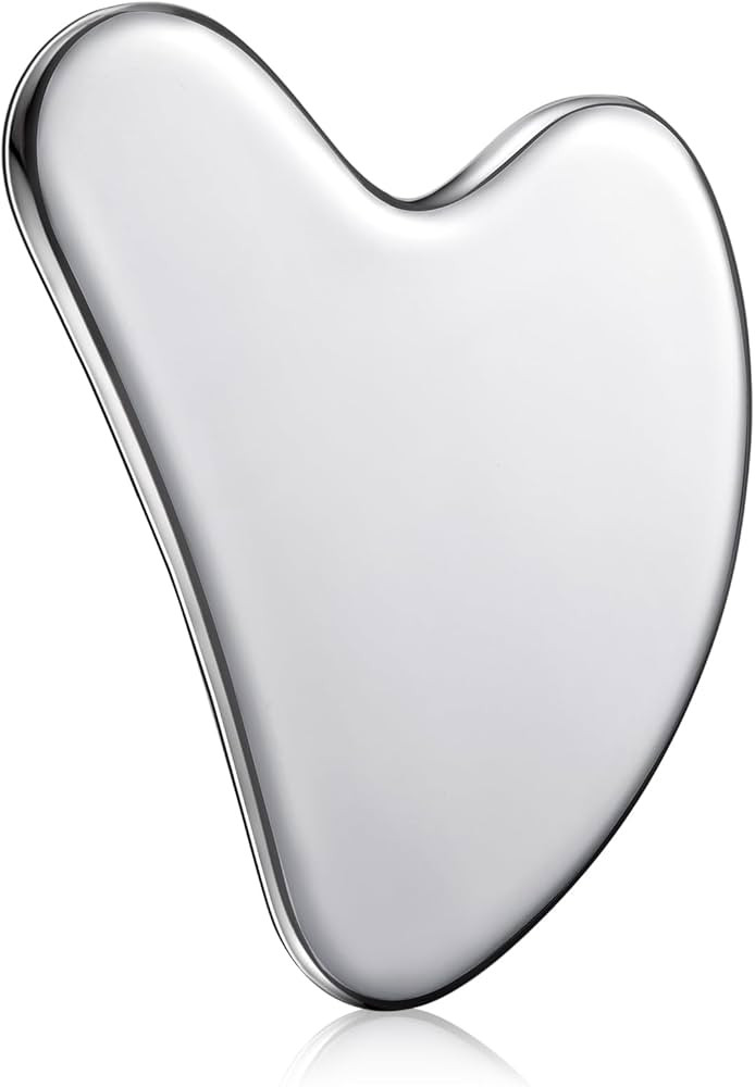 Nuanchu Stainless Steel Gua Sha Facial Tools Metal Guasha Tool for Face Body Jawline Shaper, Doub... | Amazon (US)