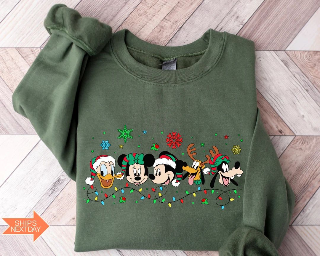 Mickey and Friends Christmas Sweatshirt Disney Christmas - Etsy | Etsy (US)
