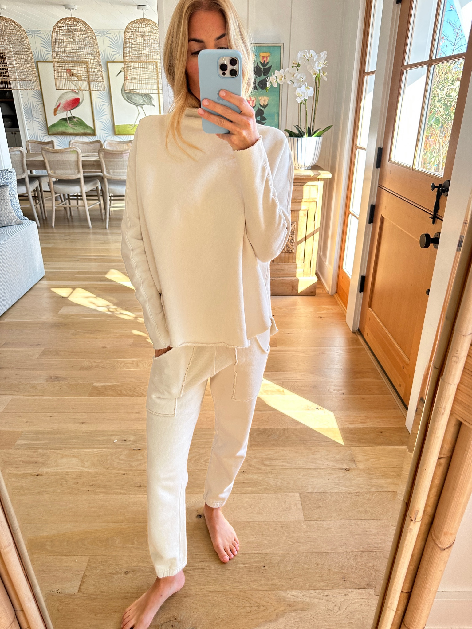 The most comfortable fleece long sleeve & pants - in color Vintage White - size xs - @FrankandEileen #FrankandEileenPartner #WearLoveRepeat @shop.ltk, #liketkit liketk.it/xx