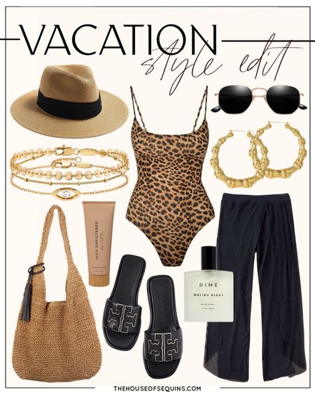 Shop this Amazon Fashion resortwear vacation look! One piece swimsuit, palazzo pants, beach bag, bamboo earrings, pajama hat

Follow my shop @thehouseofsequins on the @shop.LTK app to shop this post and get my exclusive app-only content!

#liketkit 
@shop.ltk
https://liketk.it/3YZaT

#LTKtravel #LTKstyletip #LTKFind