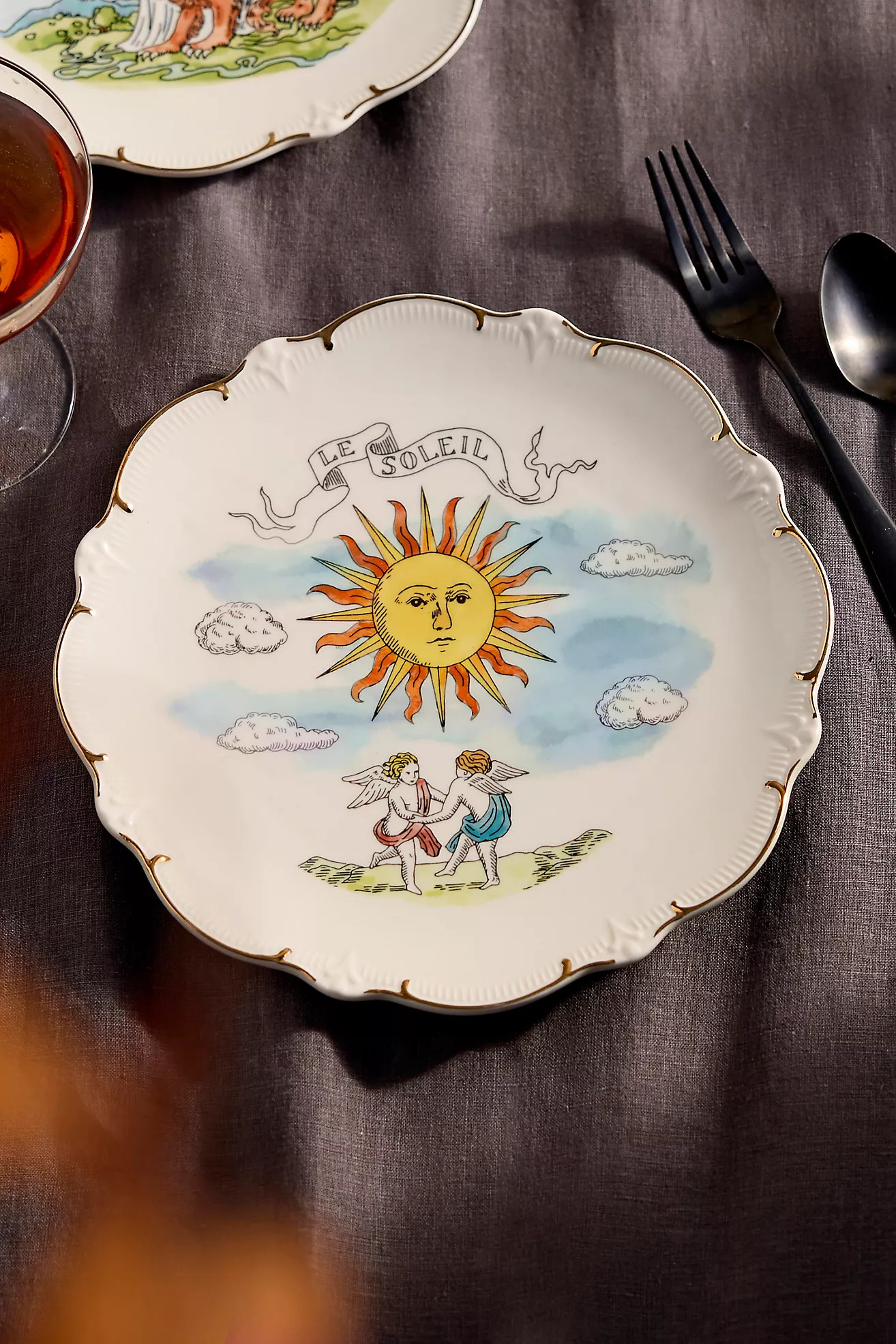 Tarot Stoneware Plate, Le Soleil | Terrain
