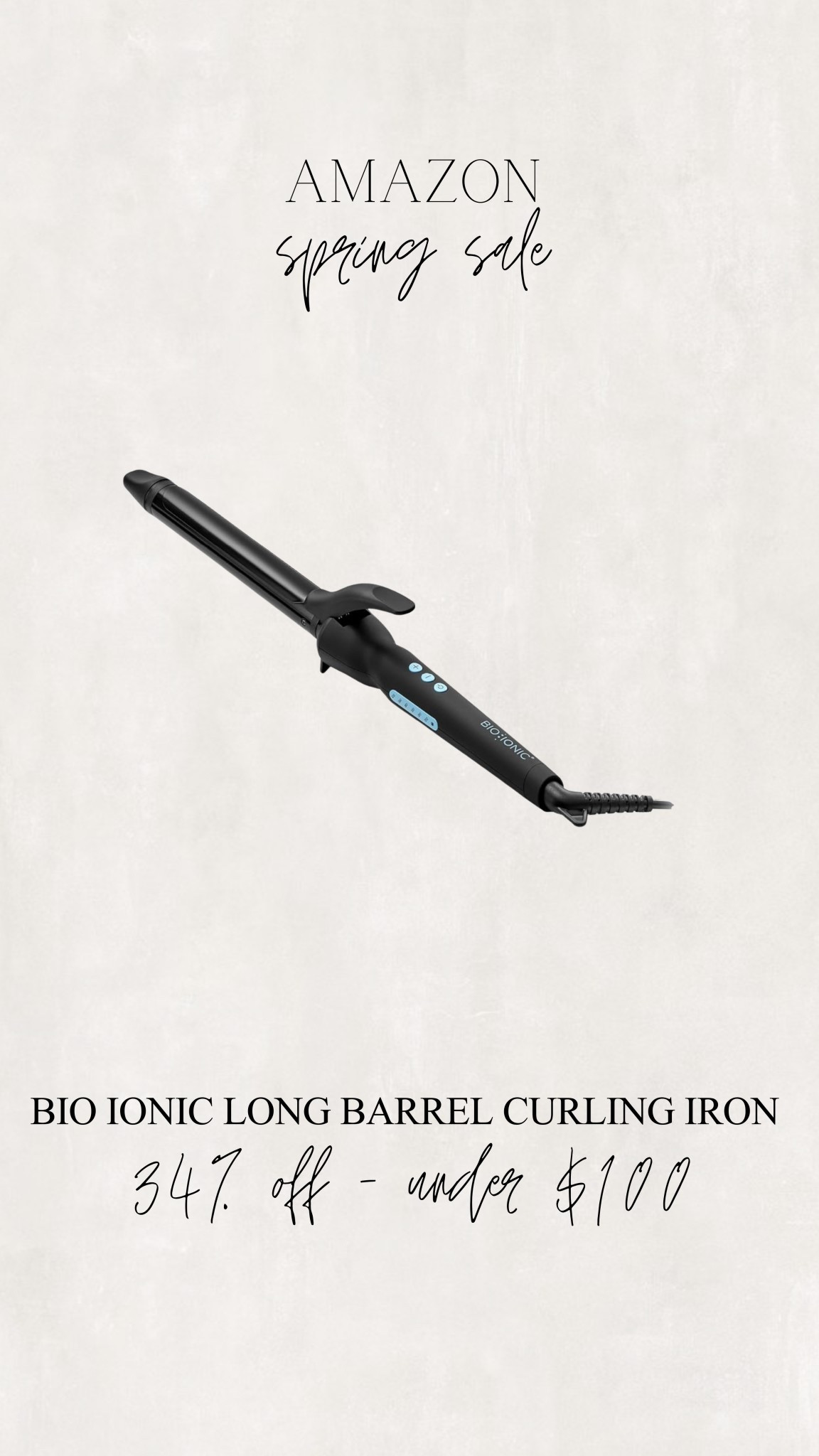 Bio ionic, Amazon spring sale, curling iron, long barrel curling iron 

#LTKSaleAlert #LTKBeauty