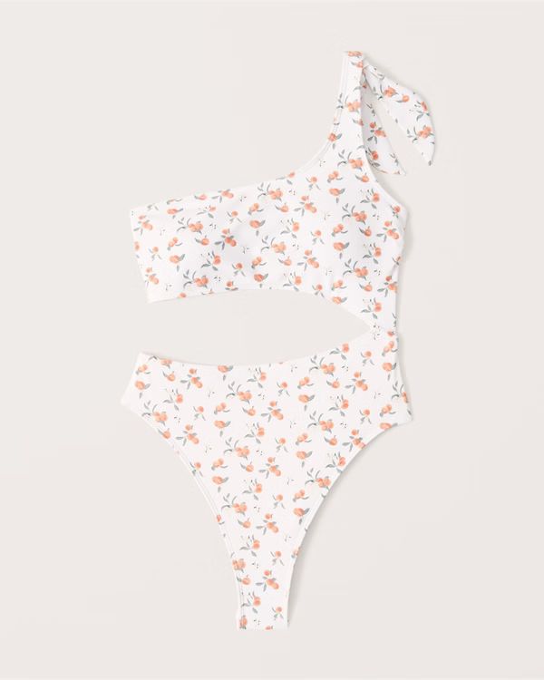 One-Shoulder Cutout One Piece Swimsuit | Abercrombie & Fitch (US)