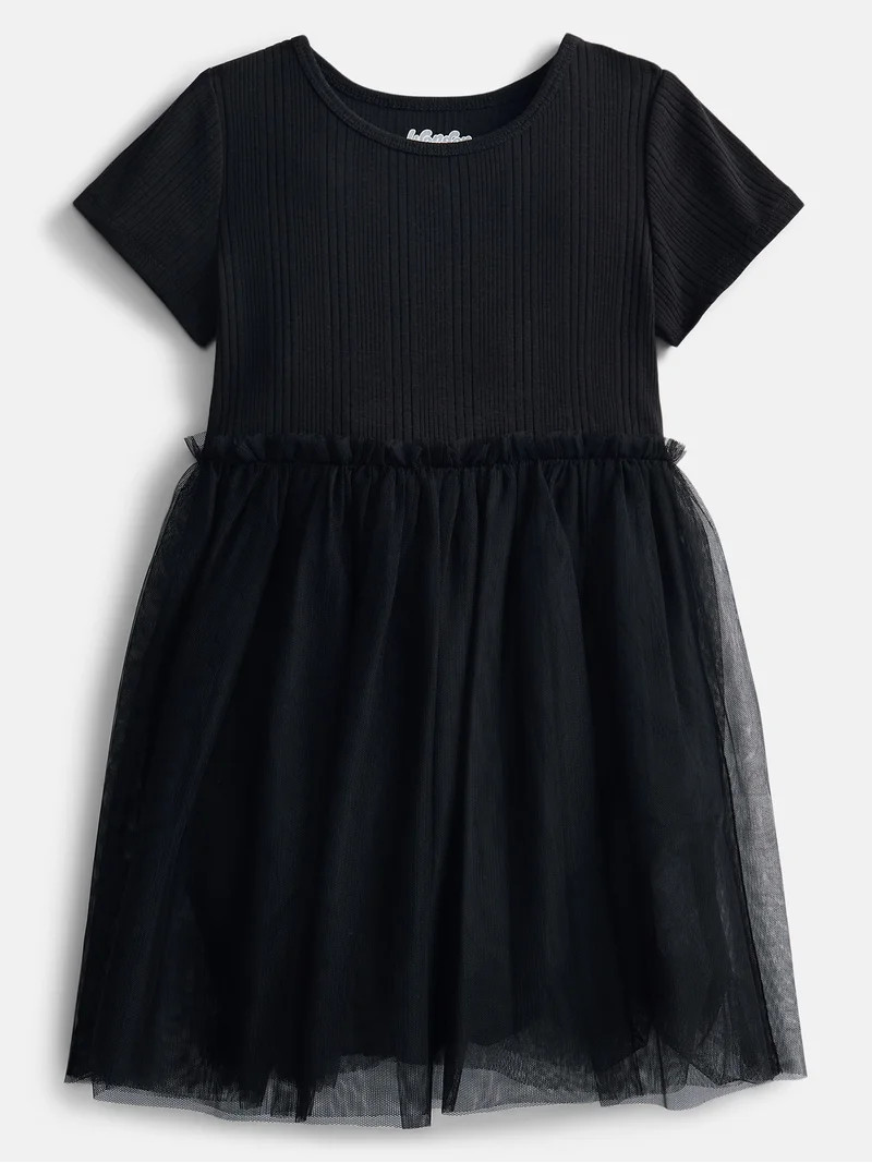 Wonder Nation Girls' Tutu Dress with Short Sleeves, Sizes 4-18 & Plus | Walmart (US)
