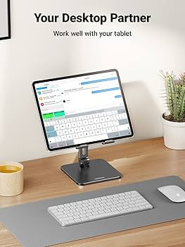 UGREEN Tablet Stand Compatible for iPad Desk Stand Holder Adjustable Aluminum Thicker Base Compat... | Amazon (US)