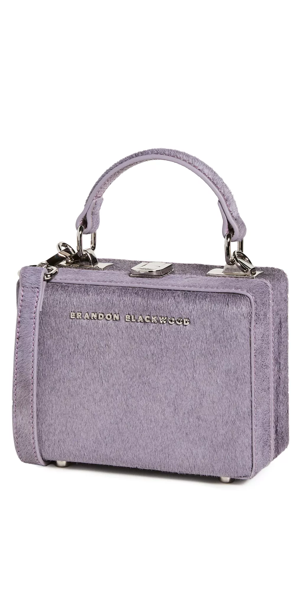 Shop Brandon Blackwood Mini Kendrick Iridescent Snakeskin Box Bag