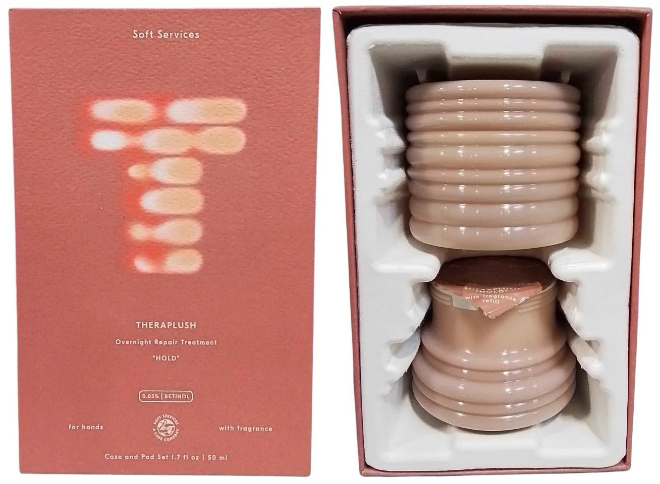 Soft Services Theraplush Hold Overnight Repair Hand Cream Case and Pod Set 1.7 fl oz / 50 ml | Amazon (US)