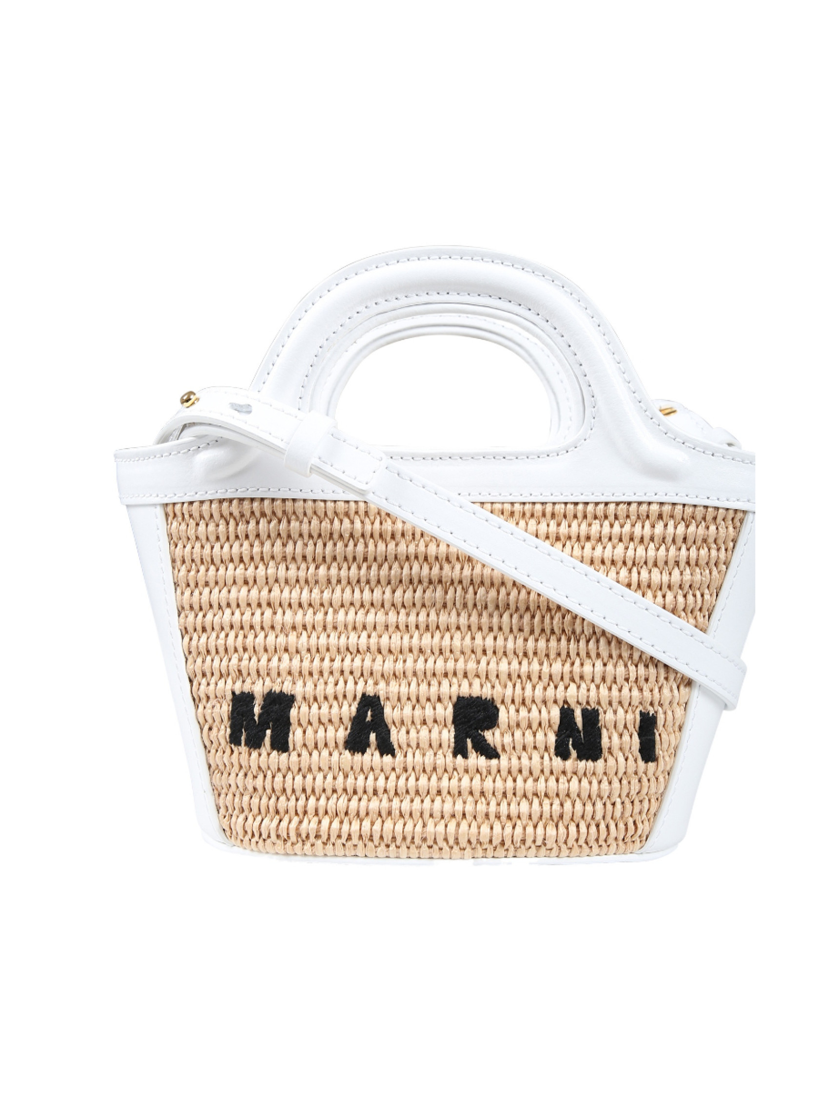 small Tropicalia raffia-effect bucket bag | Senser US