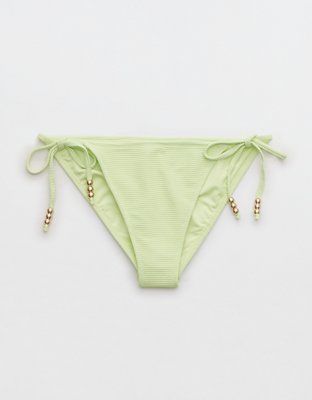 Aerie Textured Tie Cheeky Bikini Bottom | American Eagle Outfitters (US & CA)