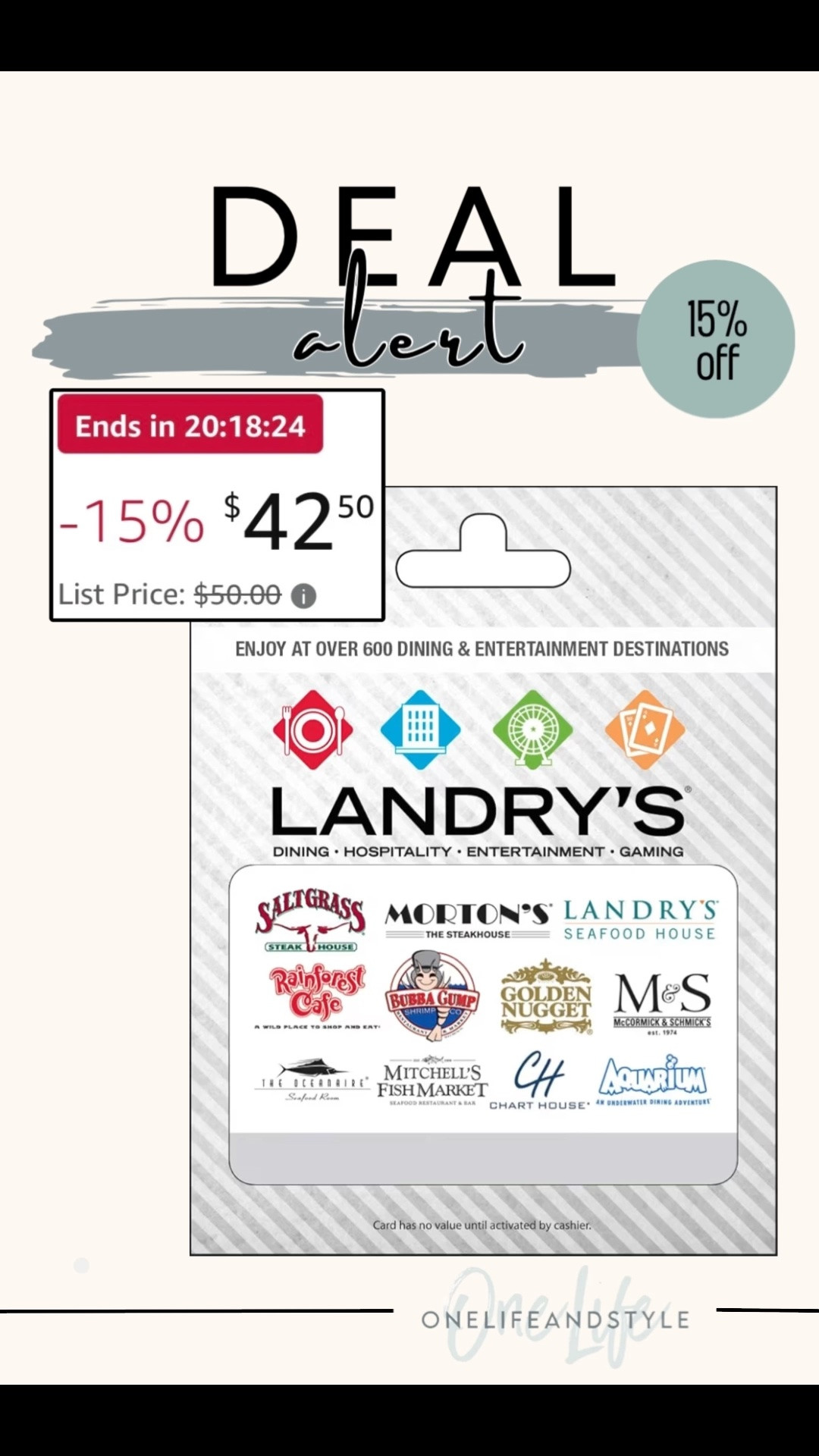 Gift card on lightning deal

#LTKSaleAlert