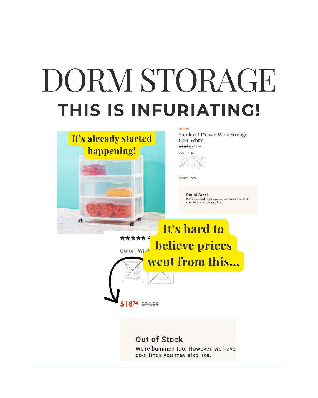 These storage bins are a best-selling dorm favorite year after year, and it’s easy to see why. They’re always in demand for college students, especially as move-in season gets closer.
Prices can vary by retailer, but they tend to go up as dorm shopping season picks up. I've put together a few that are still available at reasonable prices, but they are selling fast, and typically aren't re-stocked until well after move-in day.
Sterilite | Storage Bins | Under Bed Dorm Storage | Rolling Storage | Plastic Drawers | Dorm Furniture

#LTKHome