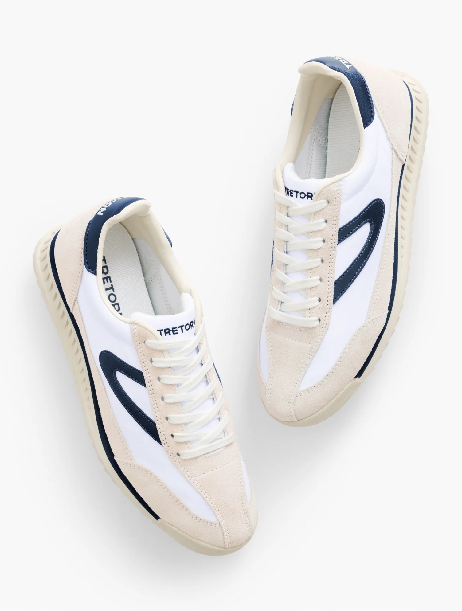 TretornÂ® Rawlins 2.0 Sneakers - White/Navy Blue - 6 1/2 M Talbots | Talbots