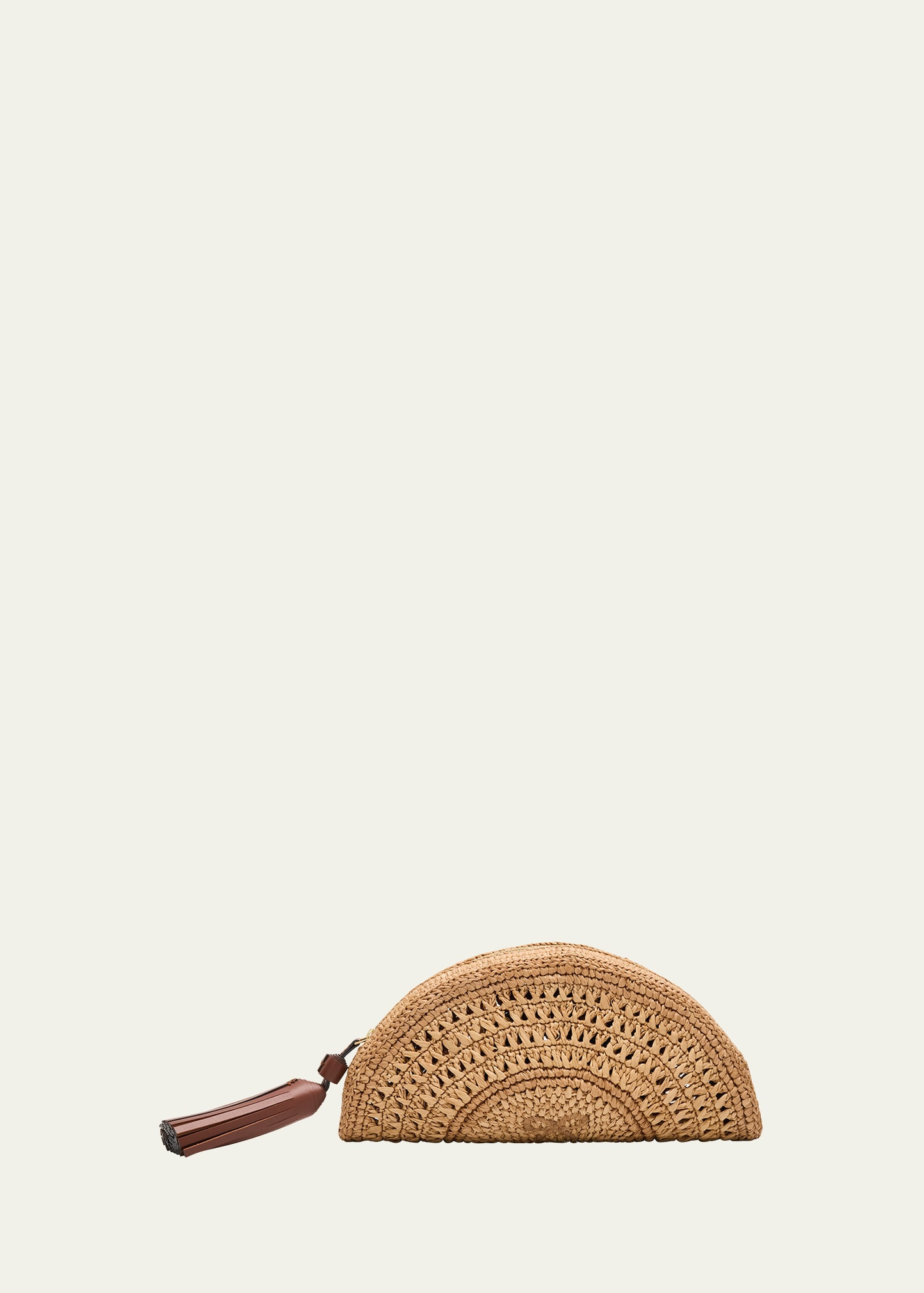 Anya Hindmarch Half Moon Raffia Bow Clutch Bag | Bergdorf Goodman