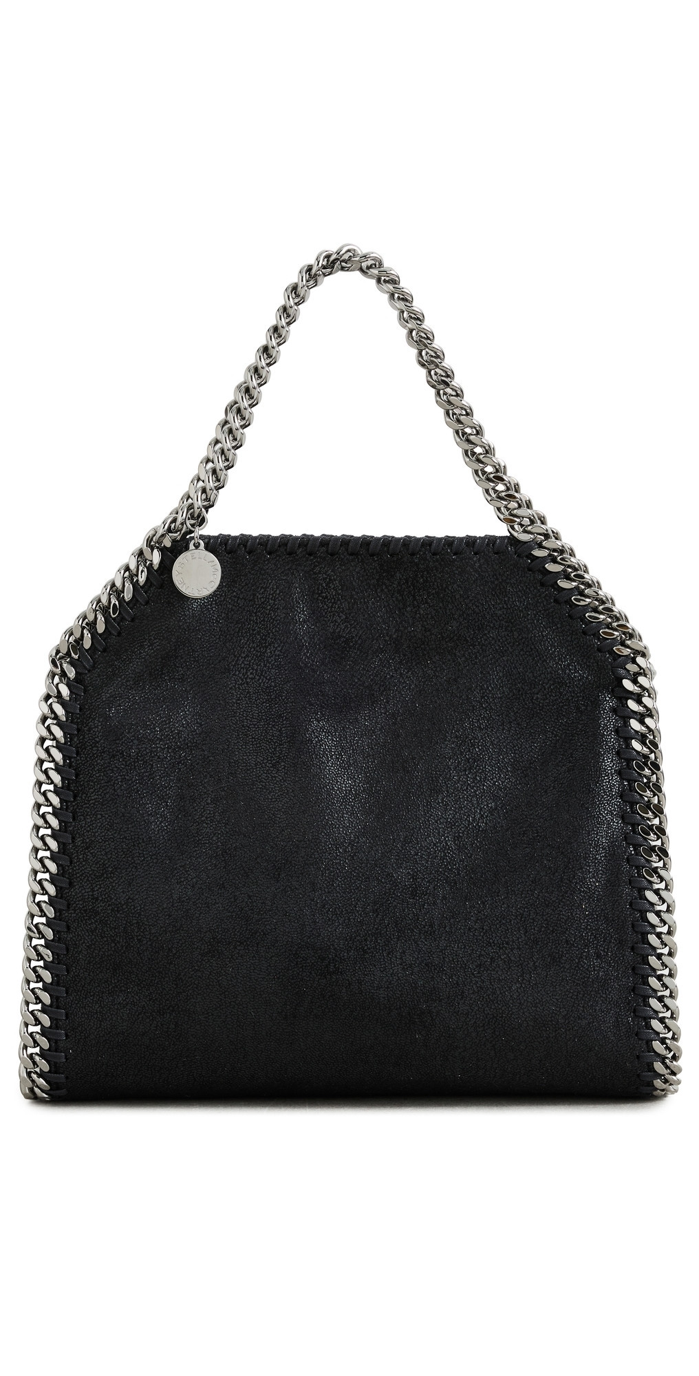 Stella McCartney Mini Eco Shaggy Deer Chain Tote Bag Black One Size | Shopbop