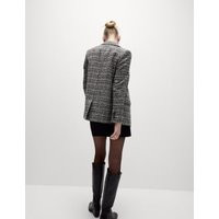 M&S Women's Tweed Textured Single Breasted Blazer - 14 - Black Mix, Black Mix | Marks & Spencer (UK)