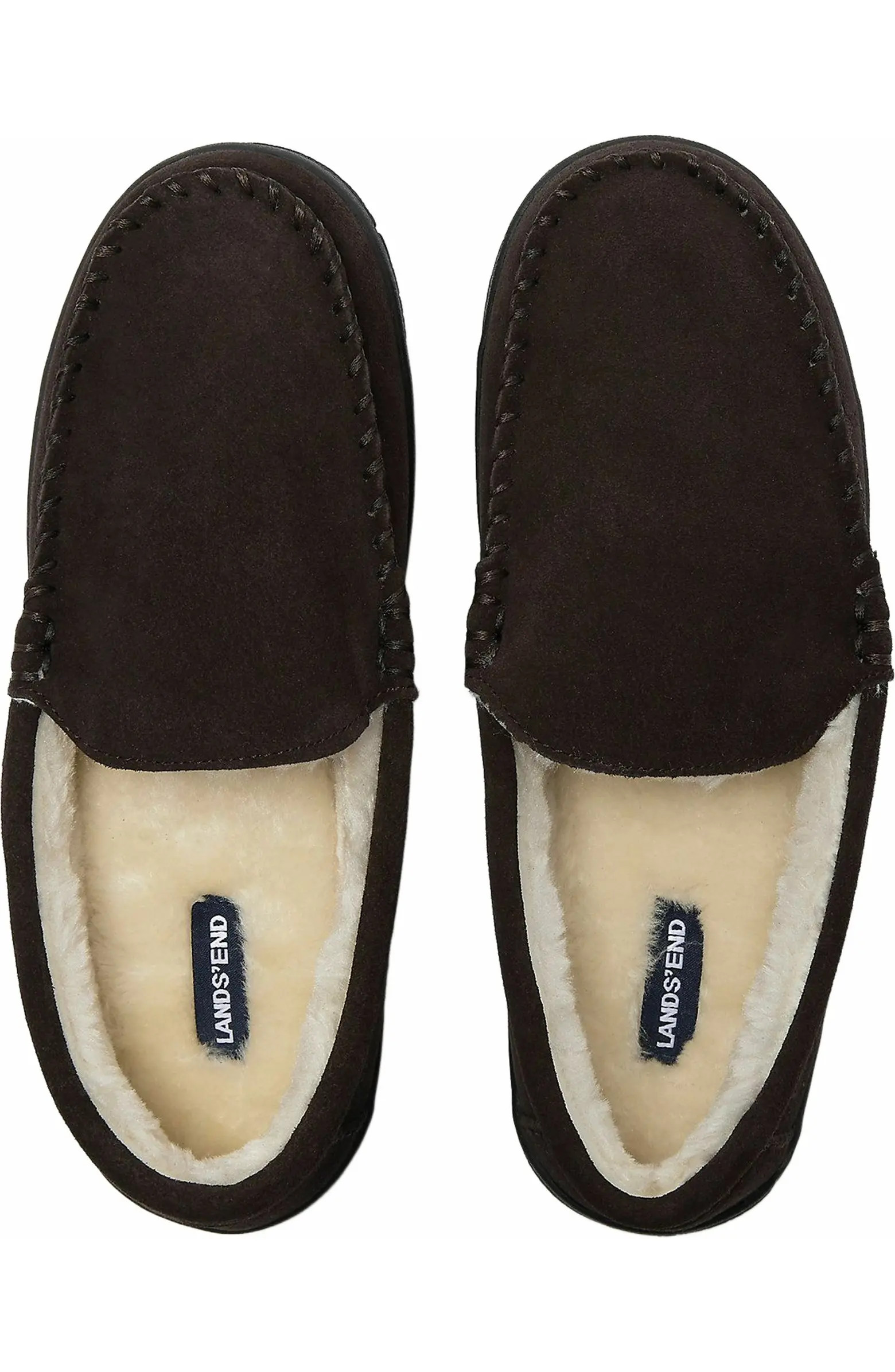 Wide Width Fuzzy Lined Suede Moccasin Slippers | Nordstrom